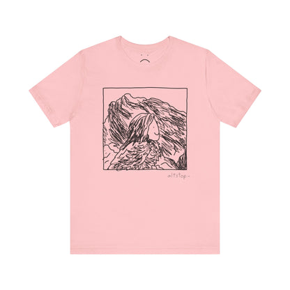 blue hair lands tee