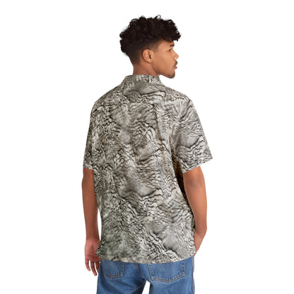 white ripples hawaiian shirt