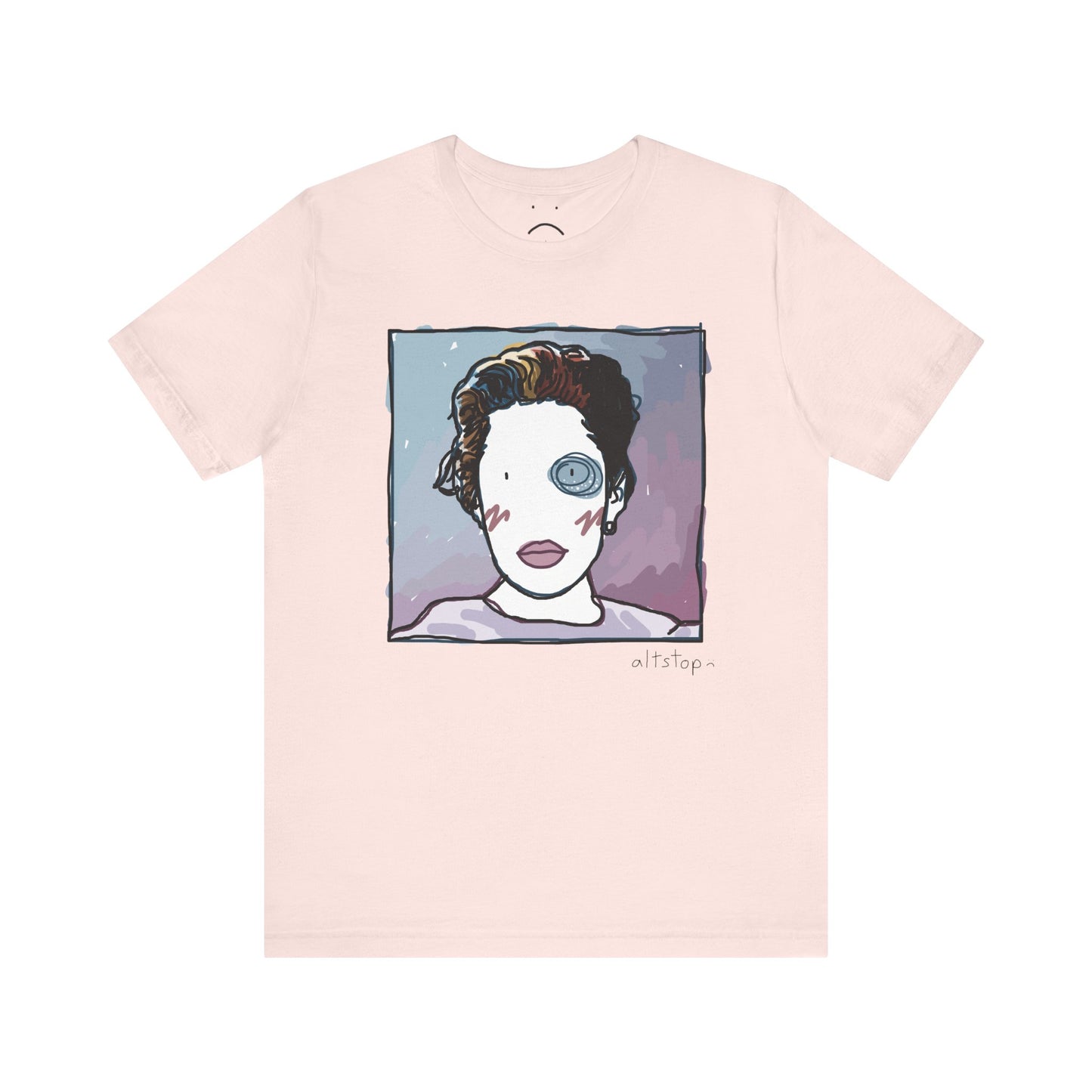 glittery eye woman deluxe tee