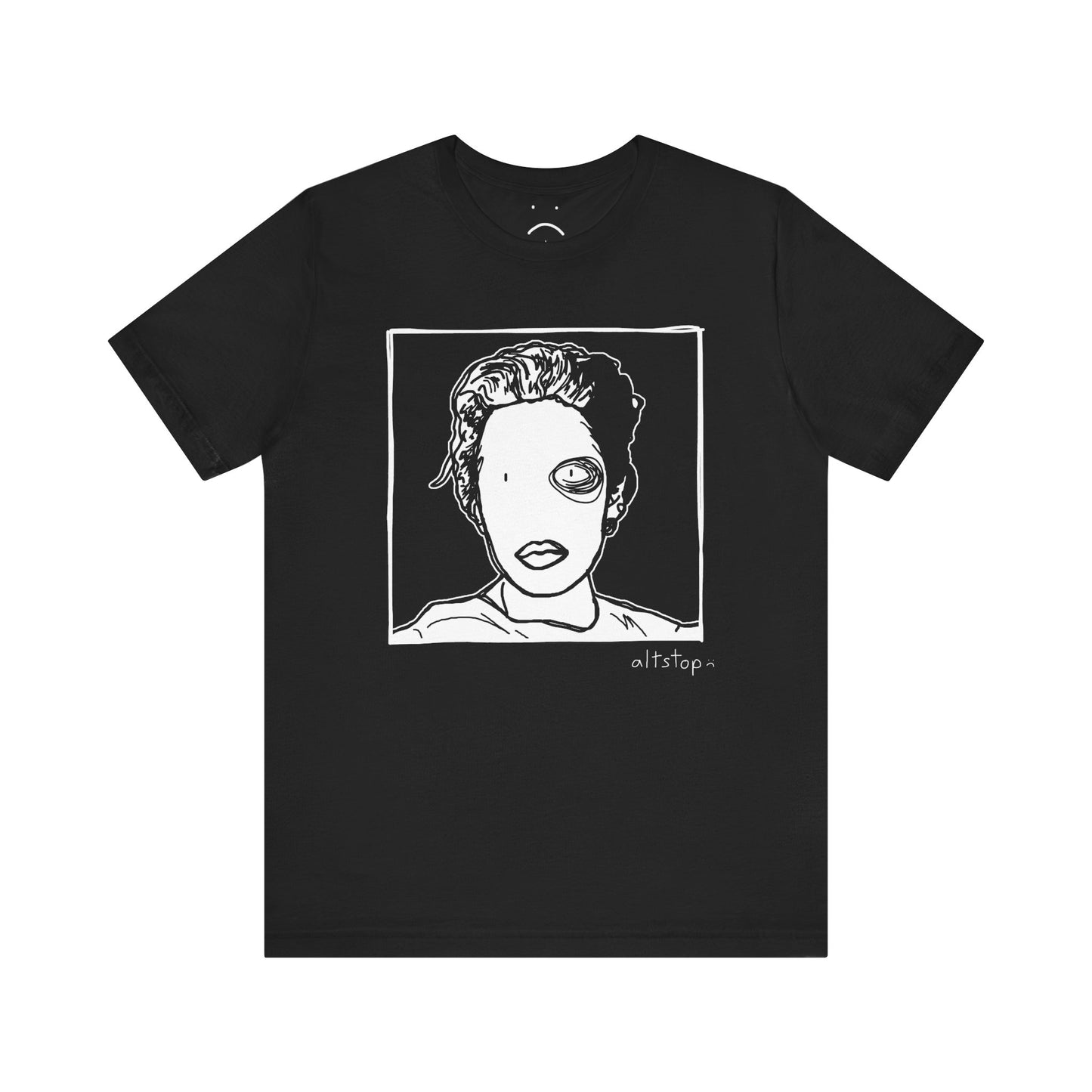 glittery eye woman tee