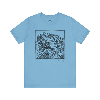blue hair lands tee
