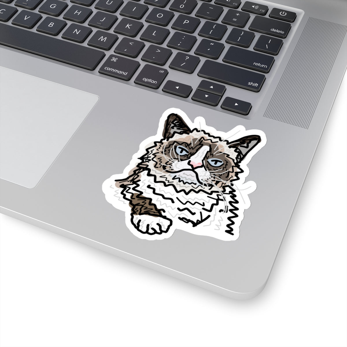 disgruntled feline sticker