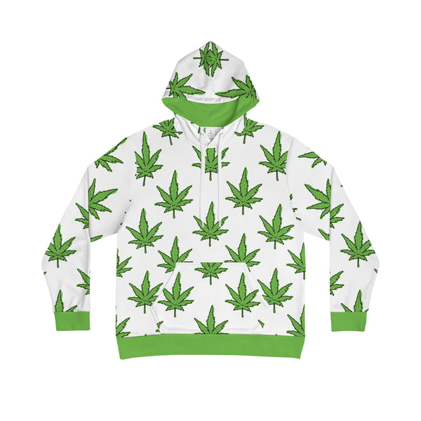 happy weed print hoodie