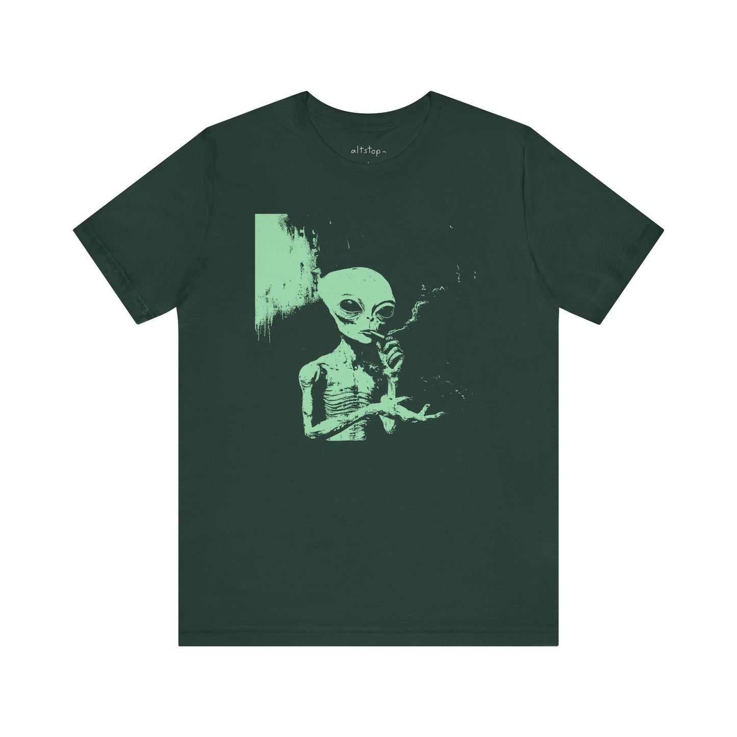 cigarette smoking alien tee #2