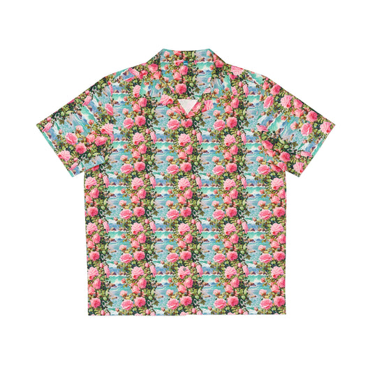 beach roses hawaiian shirt