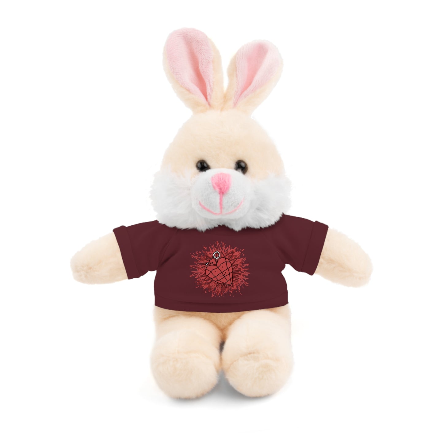 heart grenade animal plush