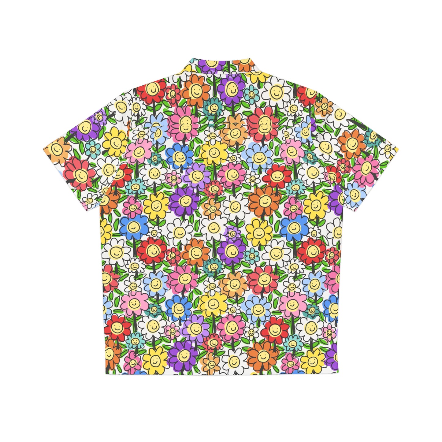 happy flowers button-down shirt #2