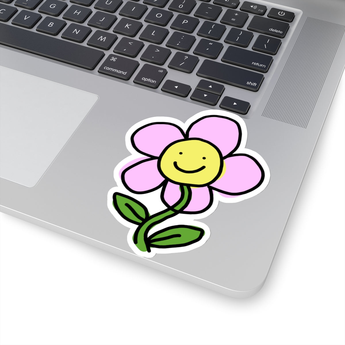 happy flower sticker