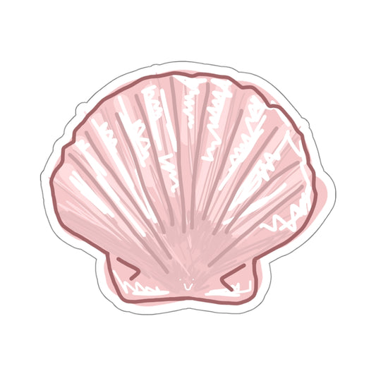 pink seashell sticker #1