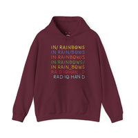 in rainbows hoodie