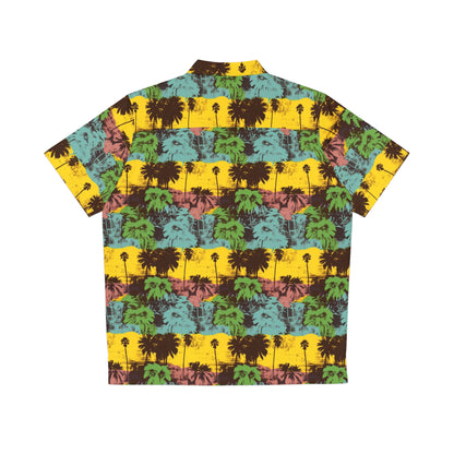 warhol palm trees hawaiian shirt