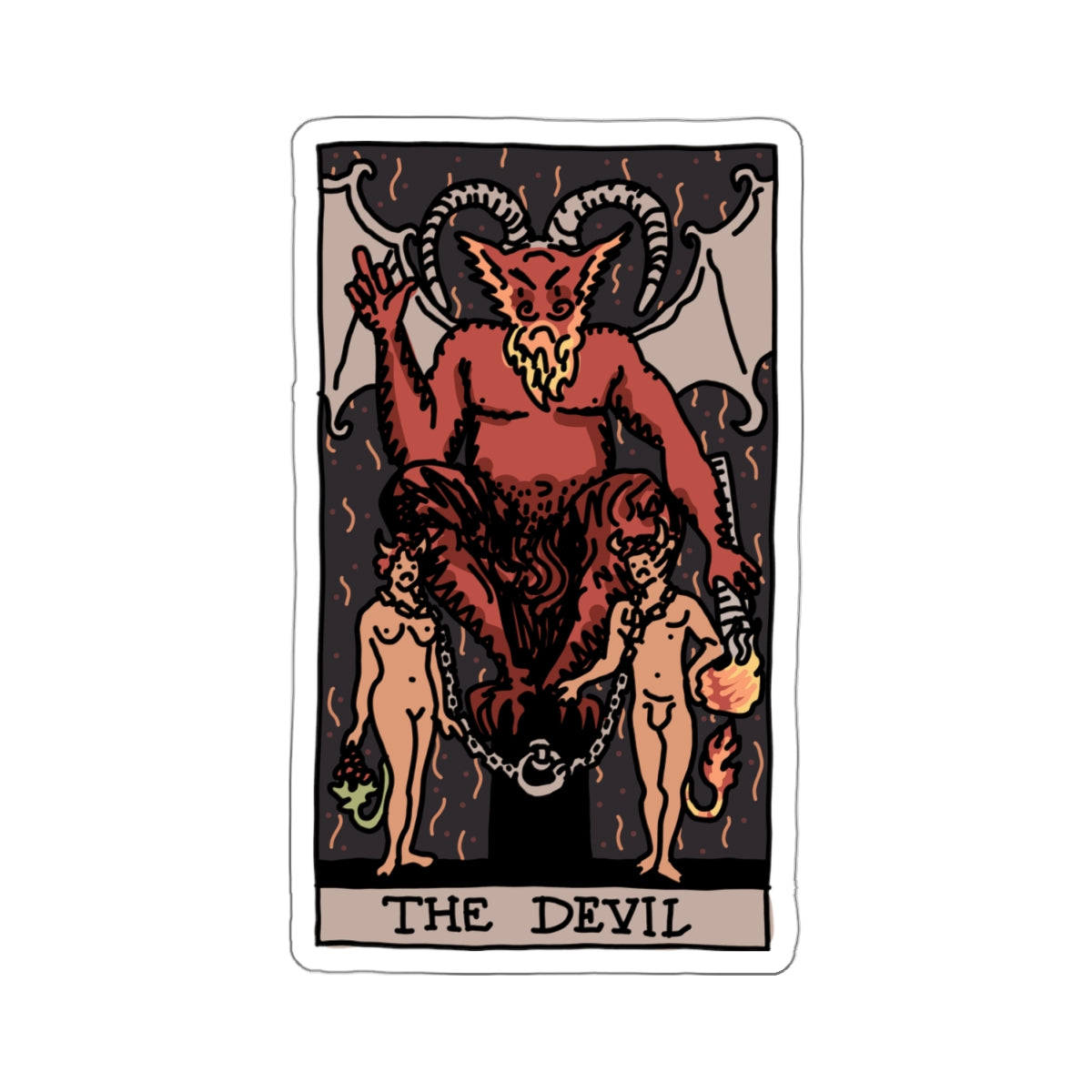 the devil tarot card sticker