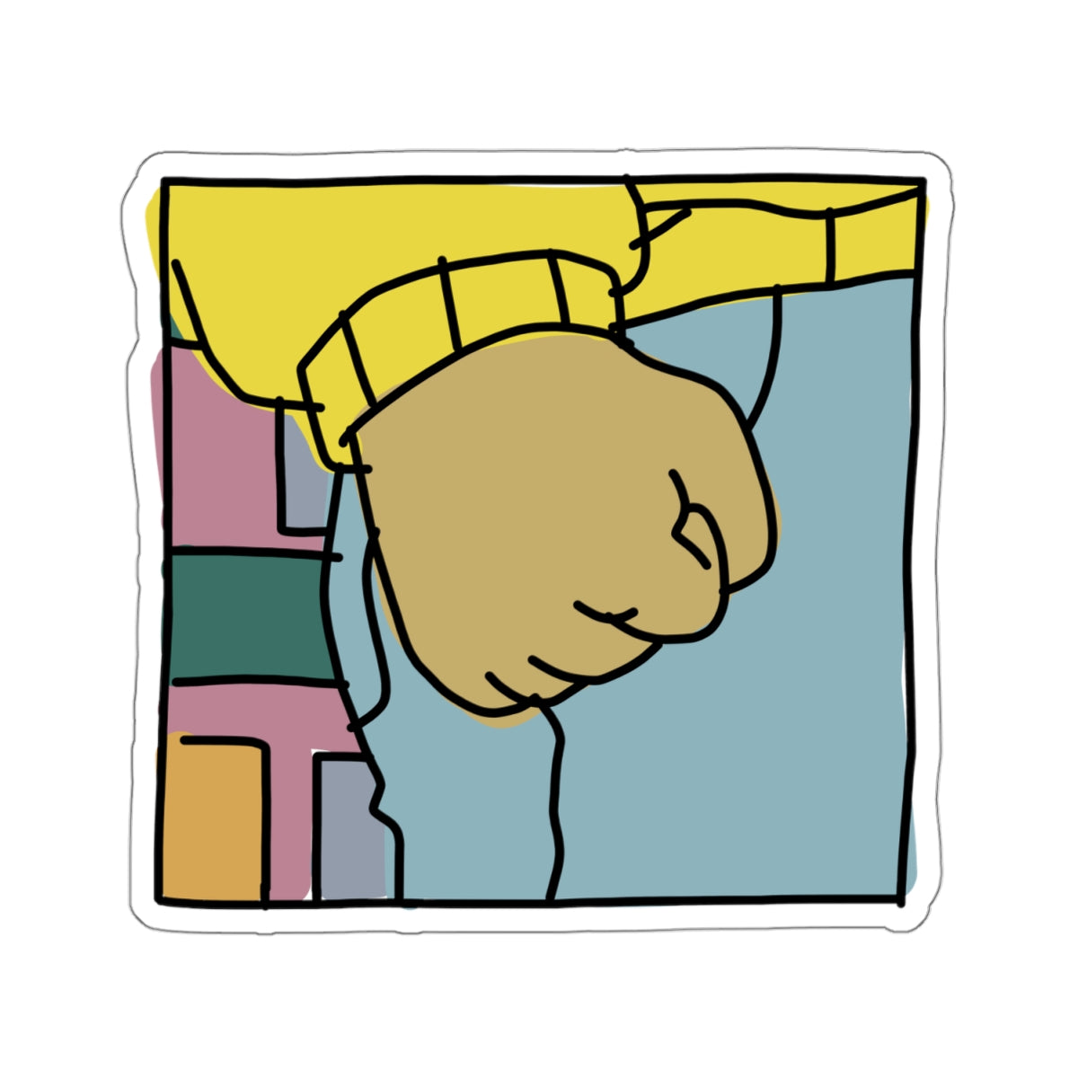 aardvark fist sticker