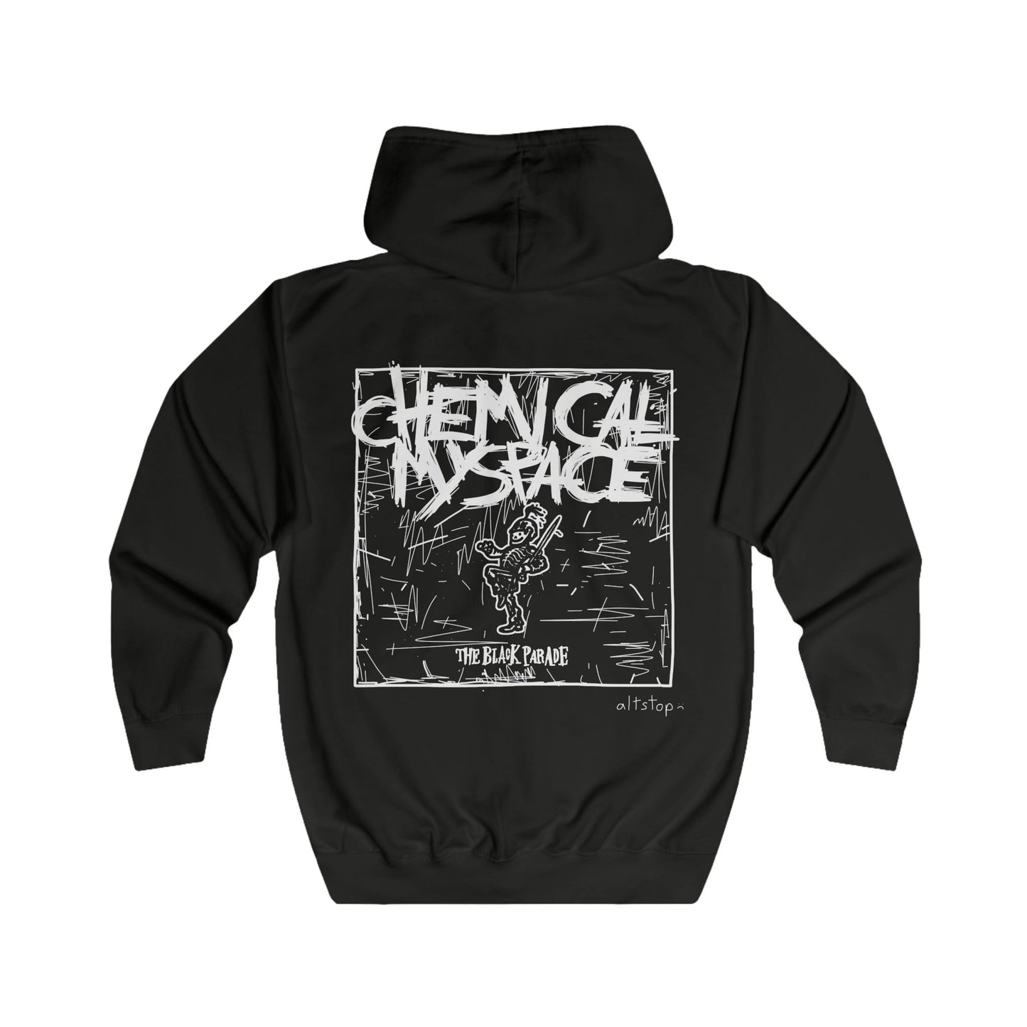 skeleton parade zip hoodie