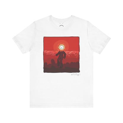 sunset aura dude deluxe tee