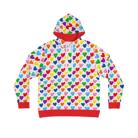 rainbow hearts hoodie