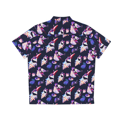 glitch shell hawaiian shirt