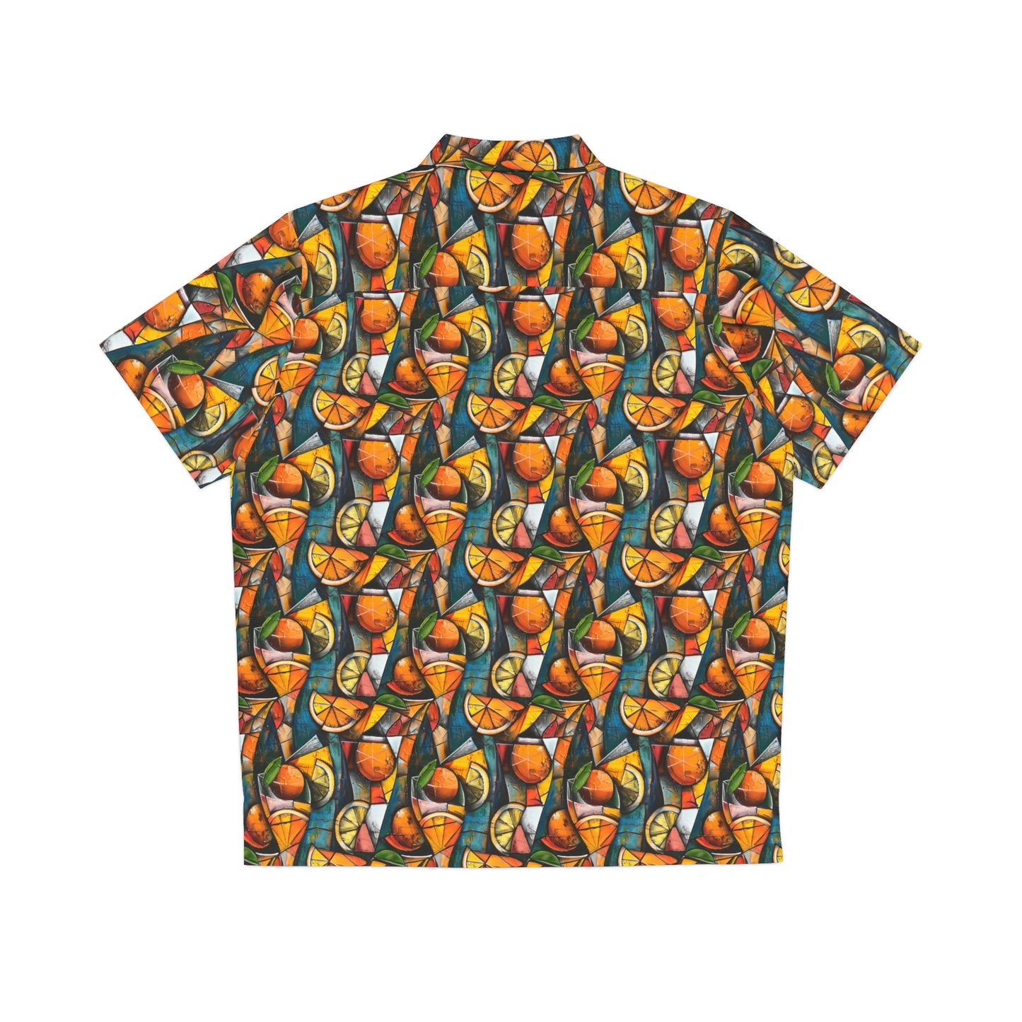 cubist orange drank hawaiian shirt