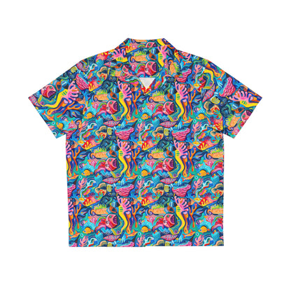 crazy coral hawaiian shirt