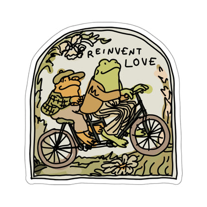 reinvent love amphibians sticker