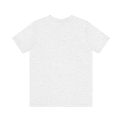 girl in a mask with a tall spooky fella tee