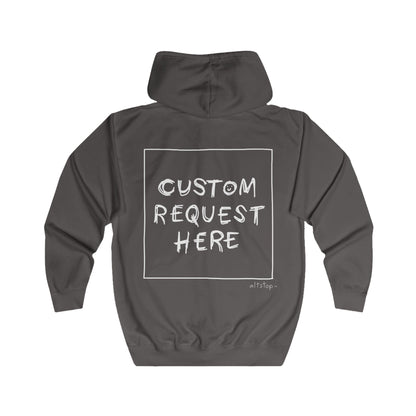 custom request zip hoodie