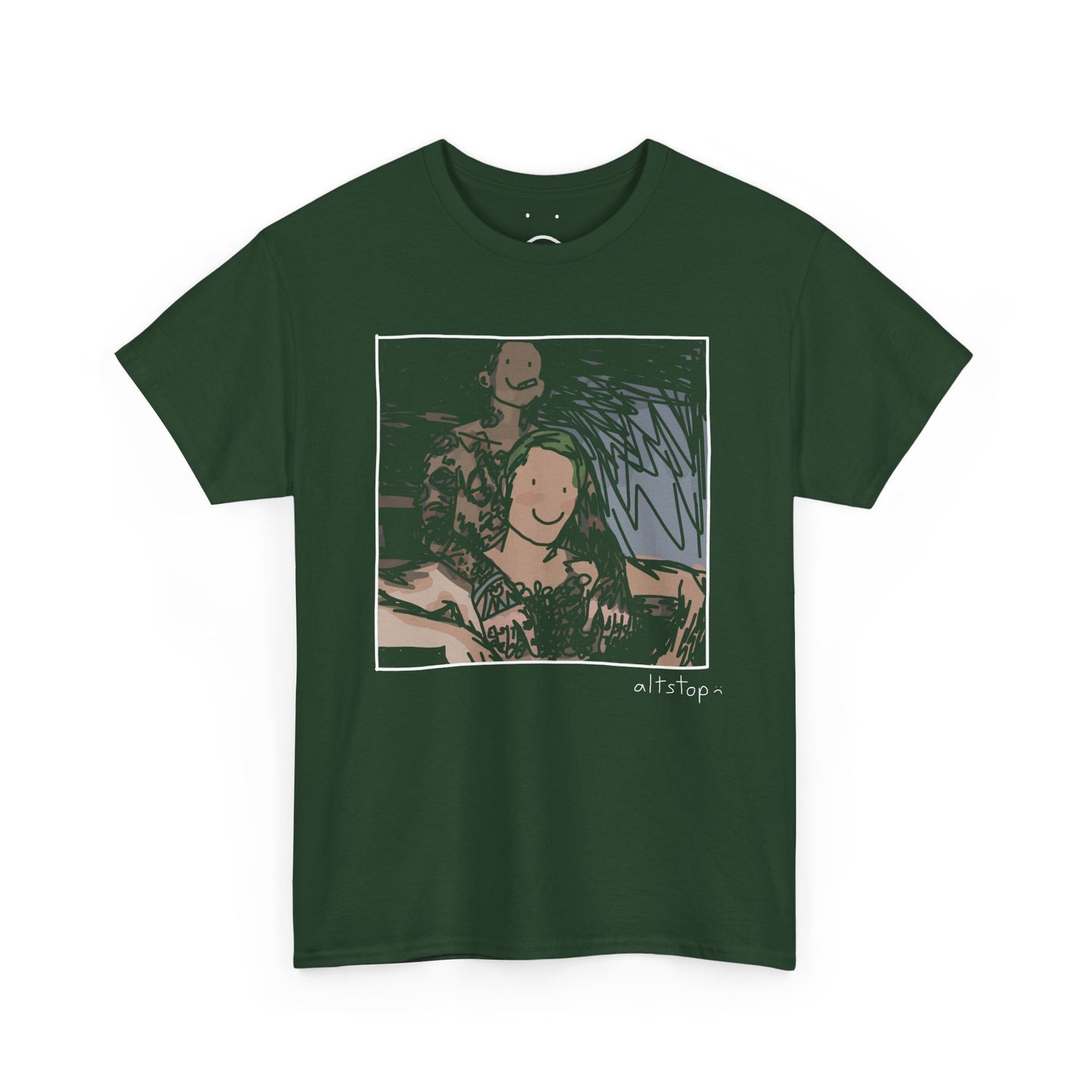 green haired horses deluxe tee