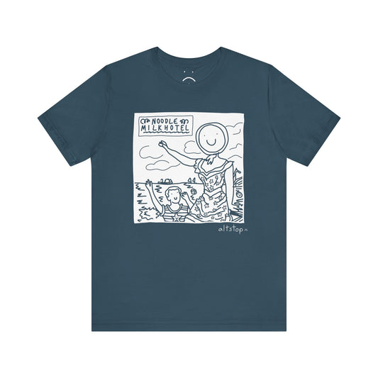 noodle milk hotel over the beach day tee