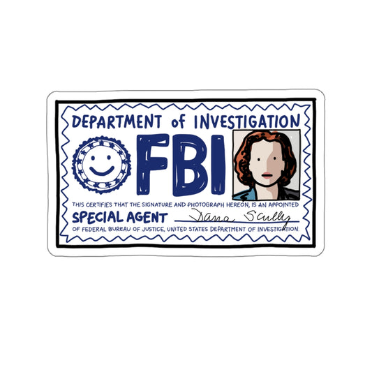 dana scully FBI badge sticker