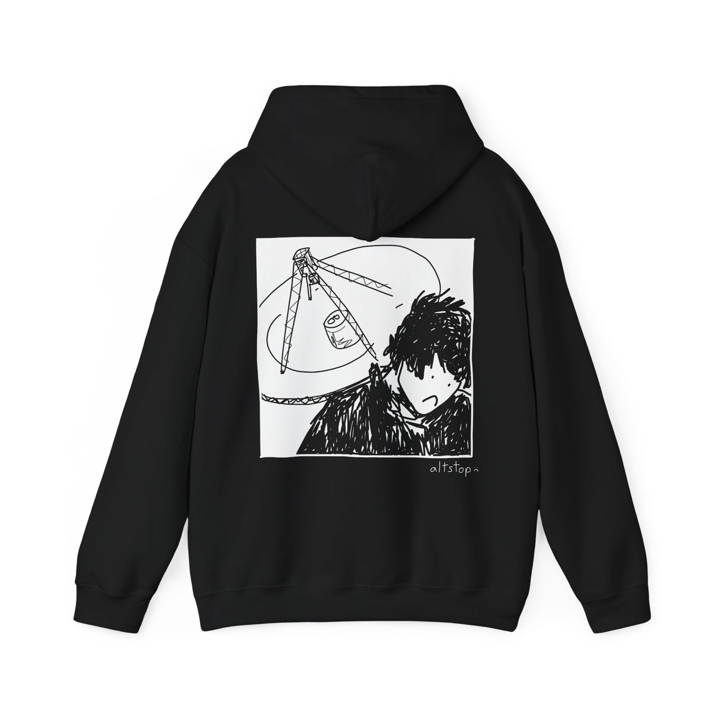 sad boi with a satellite dish hoodie