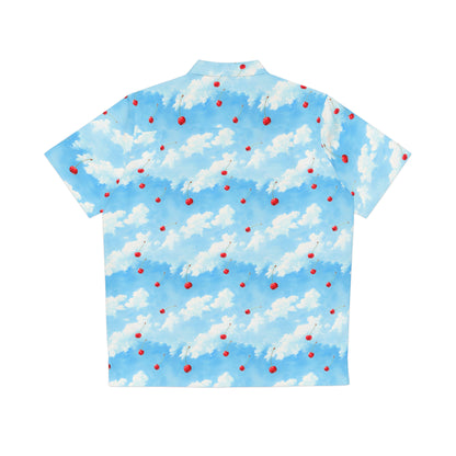 sky cherries hawaiian shirt