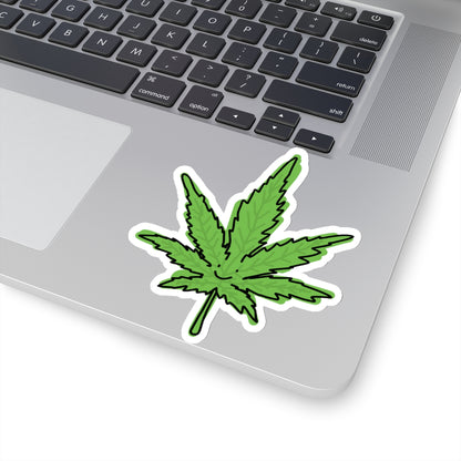 weed leaf sticker