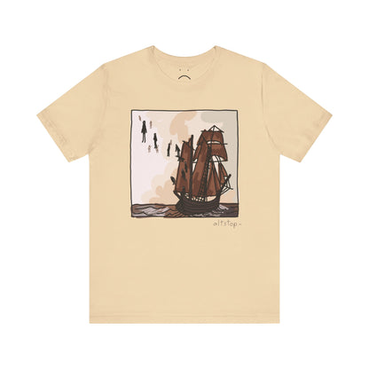boats and floating people deluxe tee
