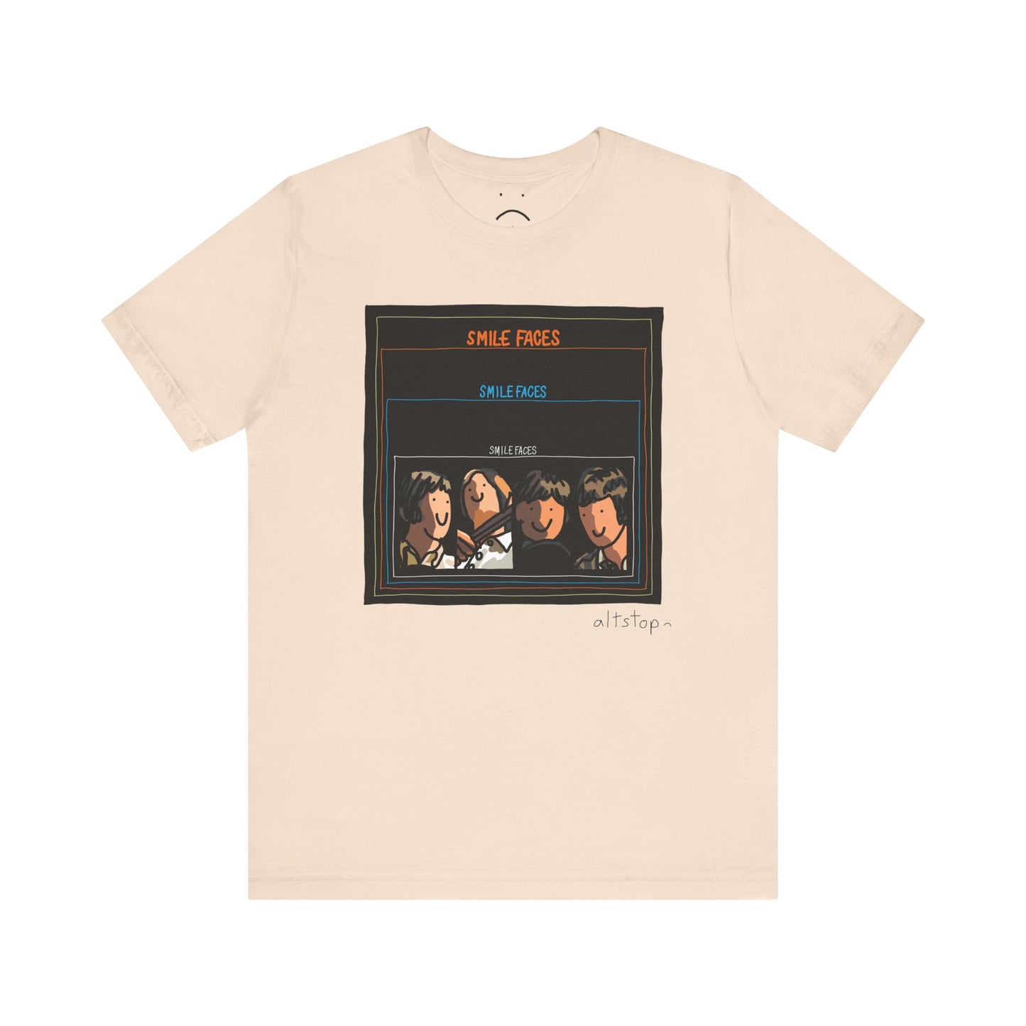 smile faces deluxe tee