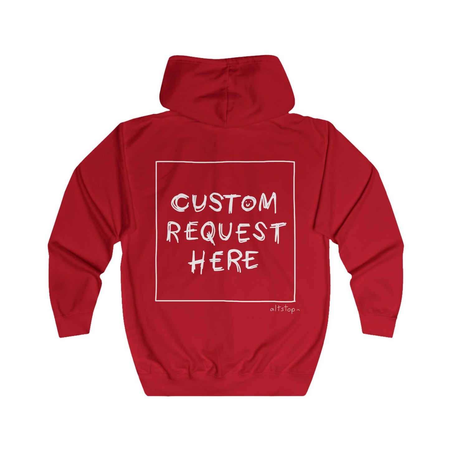 custom request zip hoodie