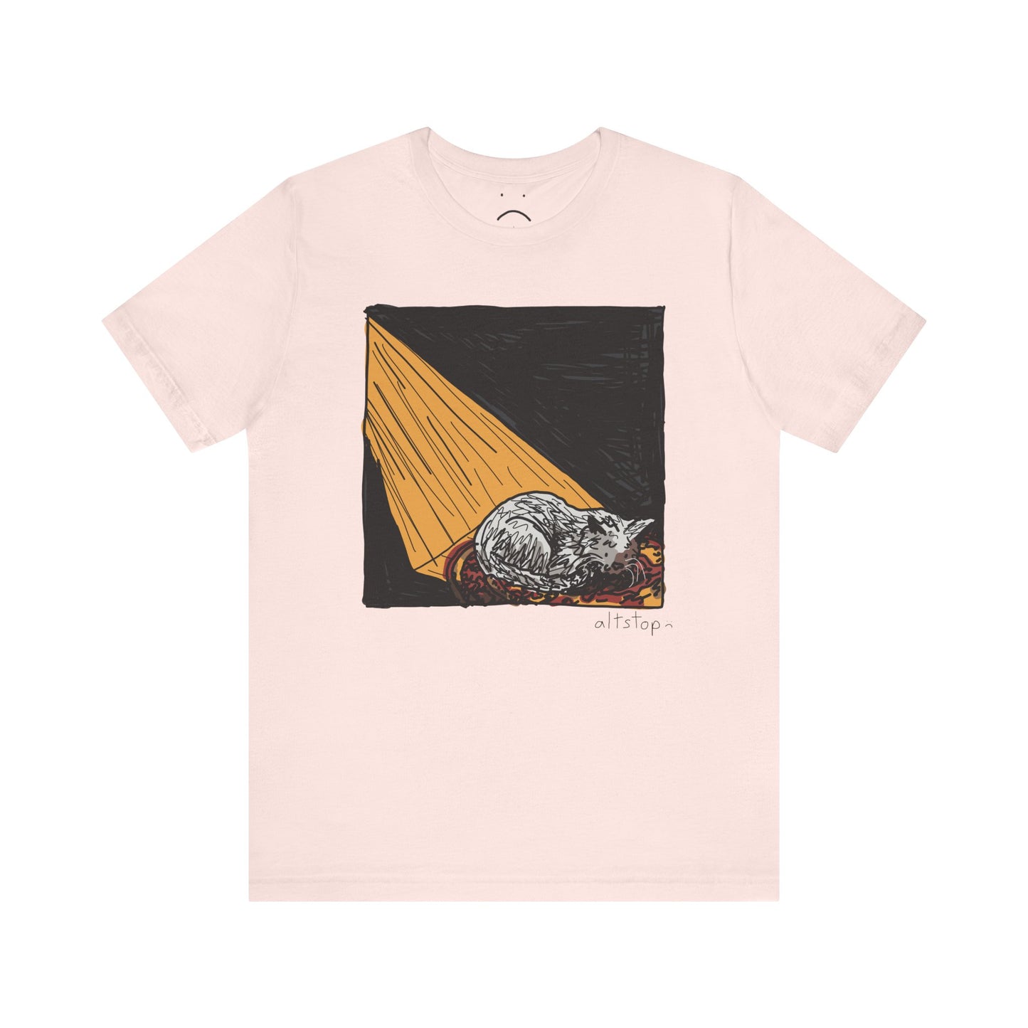 permanent cat in a sunbeam deluxe tee