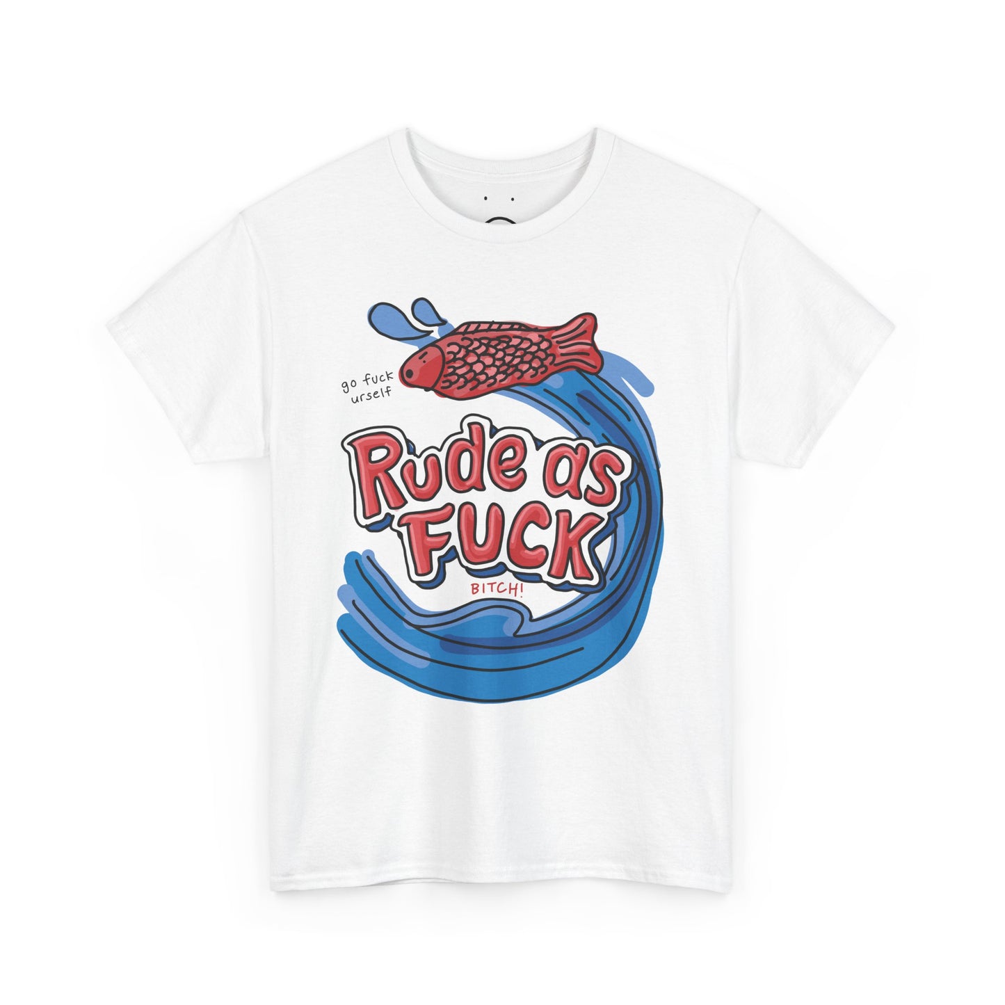 rude as fuck fish tee