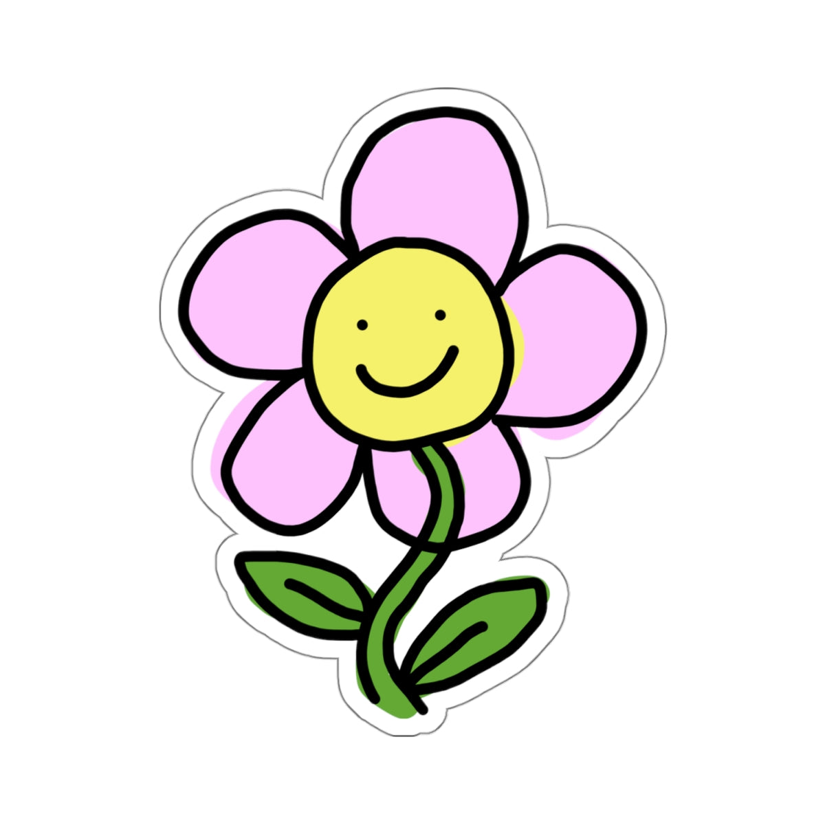 happy flower sticker