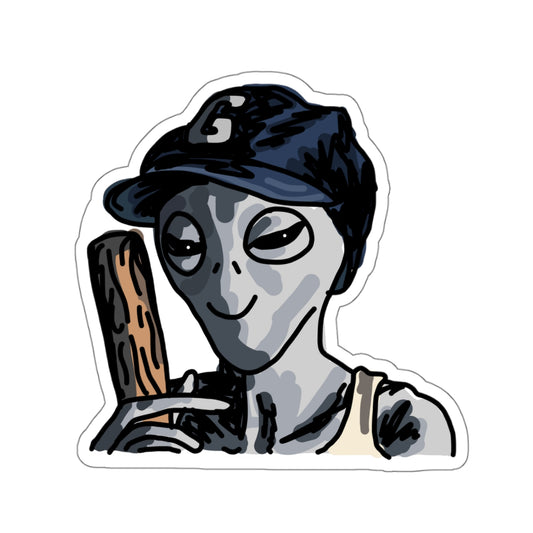 josh exely (baseball alien) sticker