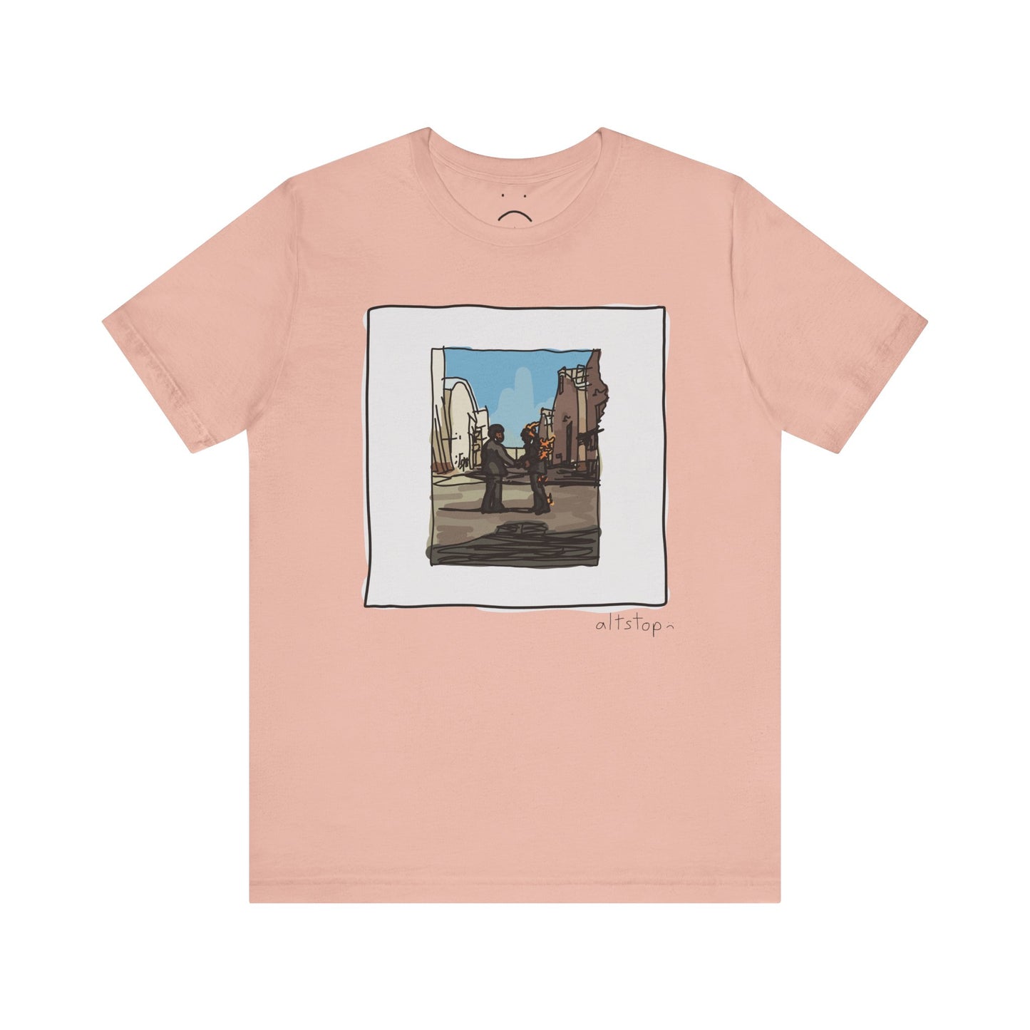 fire handshake deluxe tee