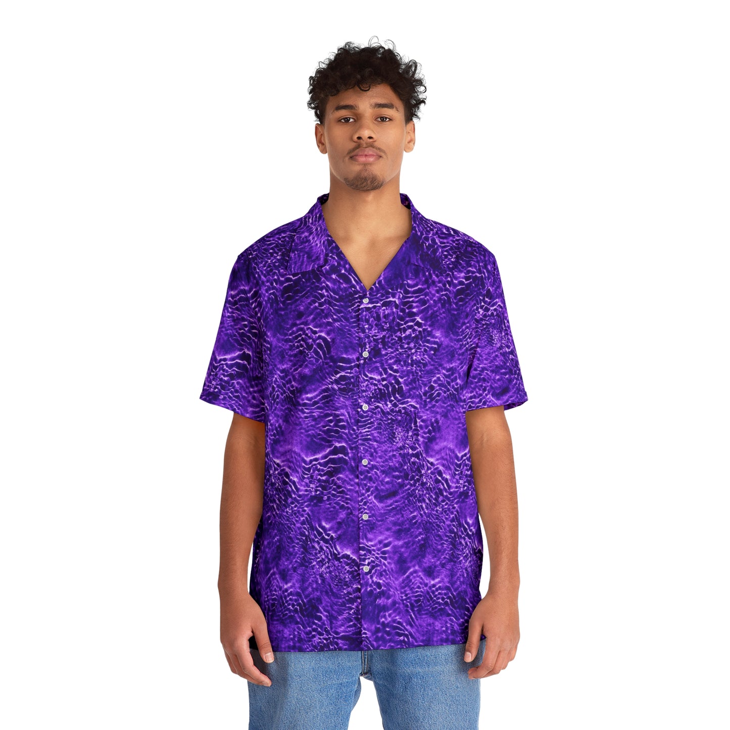 purple ripple hawaiian shirt