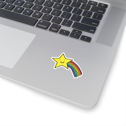 happy shooting star sticker