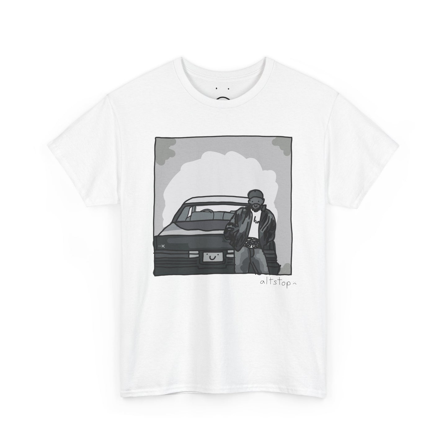 rapper on car trunk deluxe tee