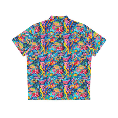 crazy coral hawaiian shirt