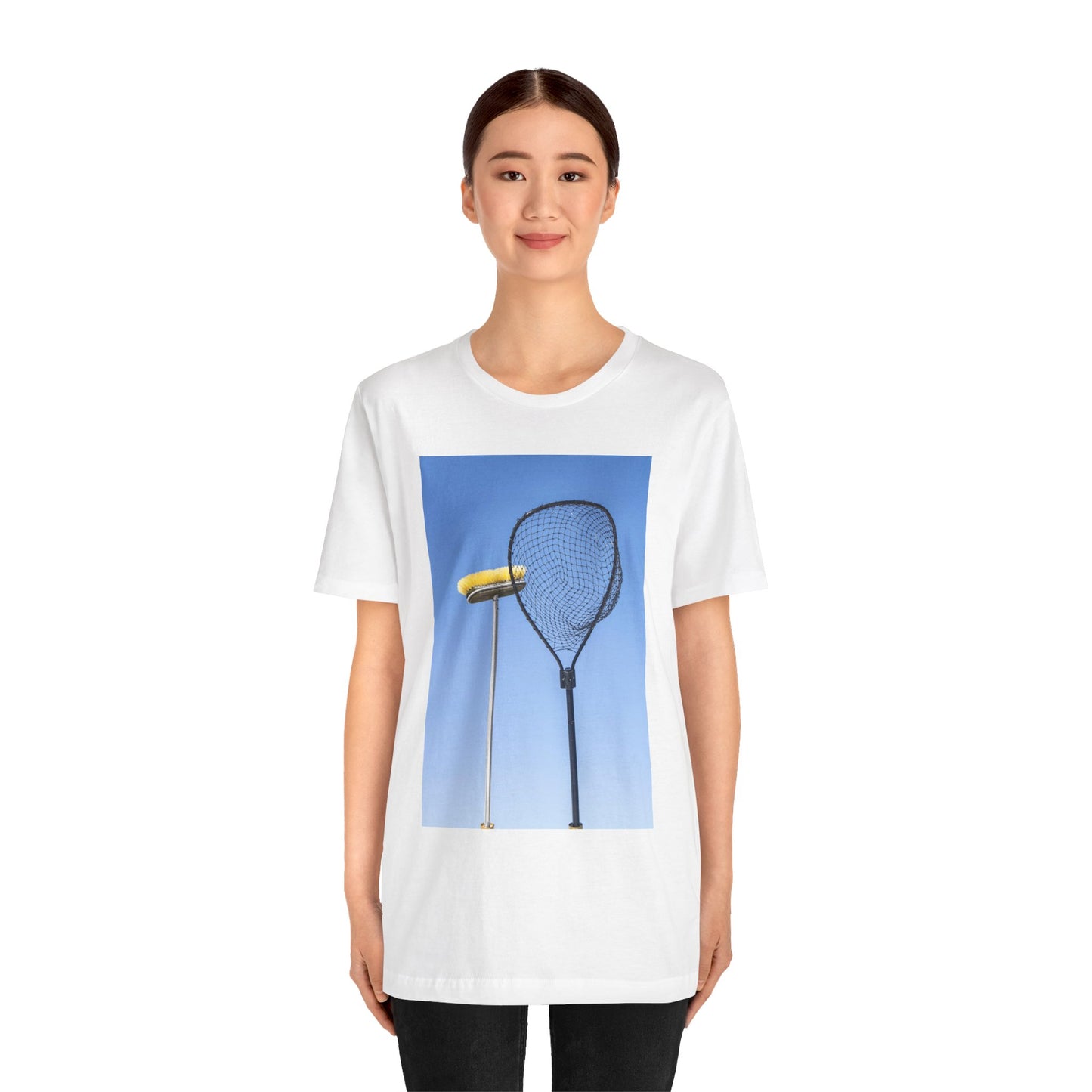 net & broom tee