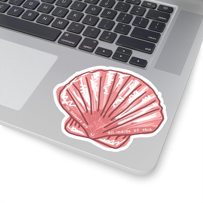 pink seashell sticker #3