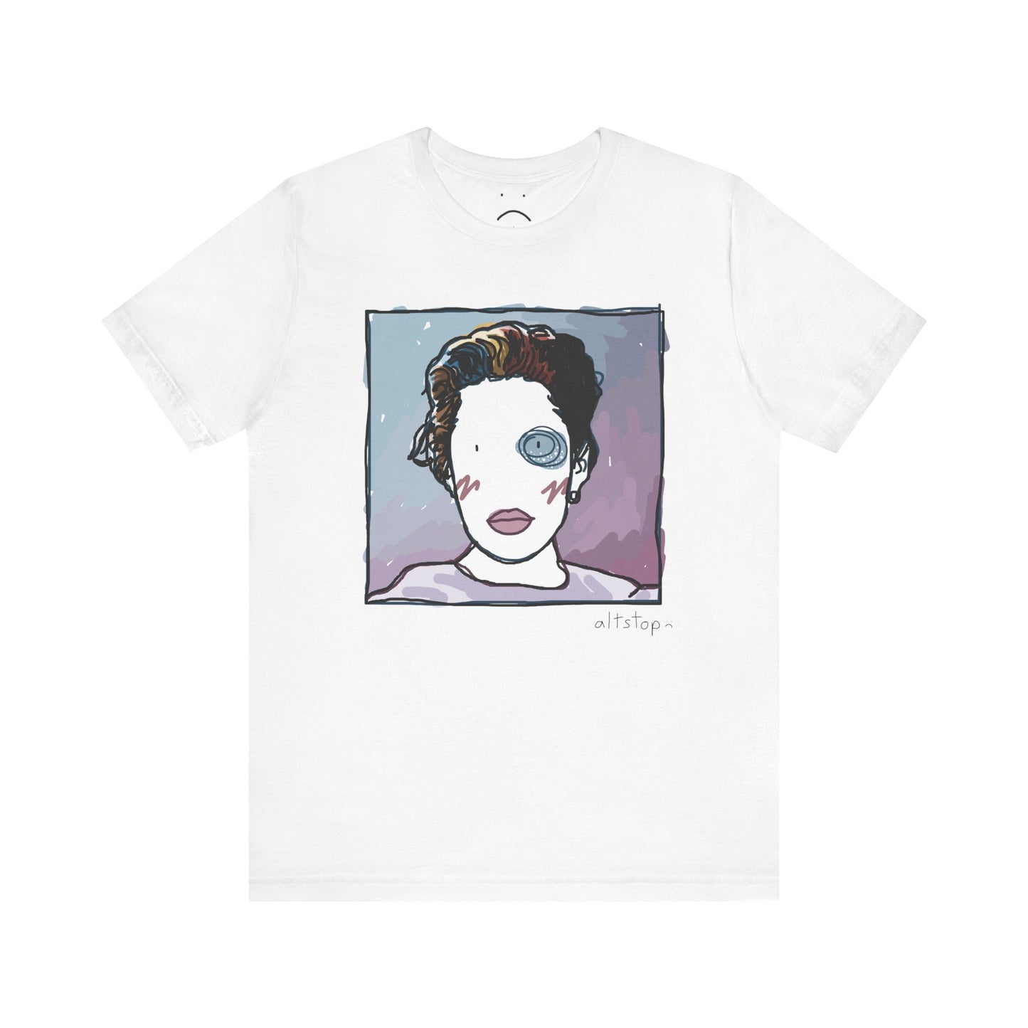 glittery eye woman deluxe tee