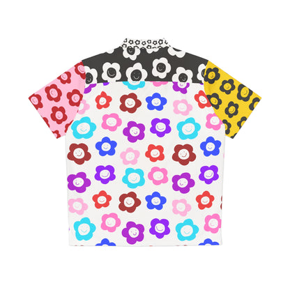 flower garden button-down shirt