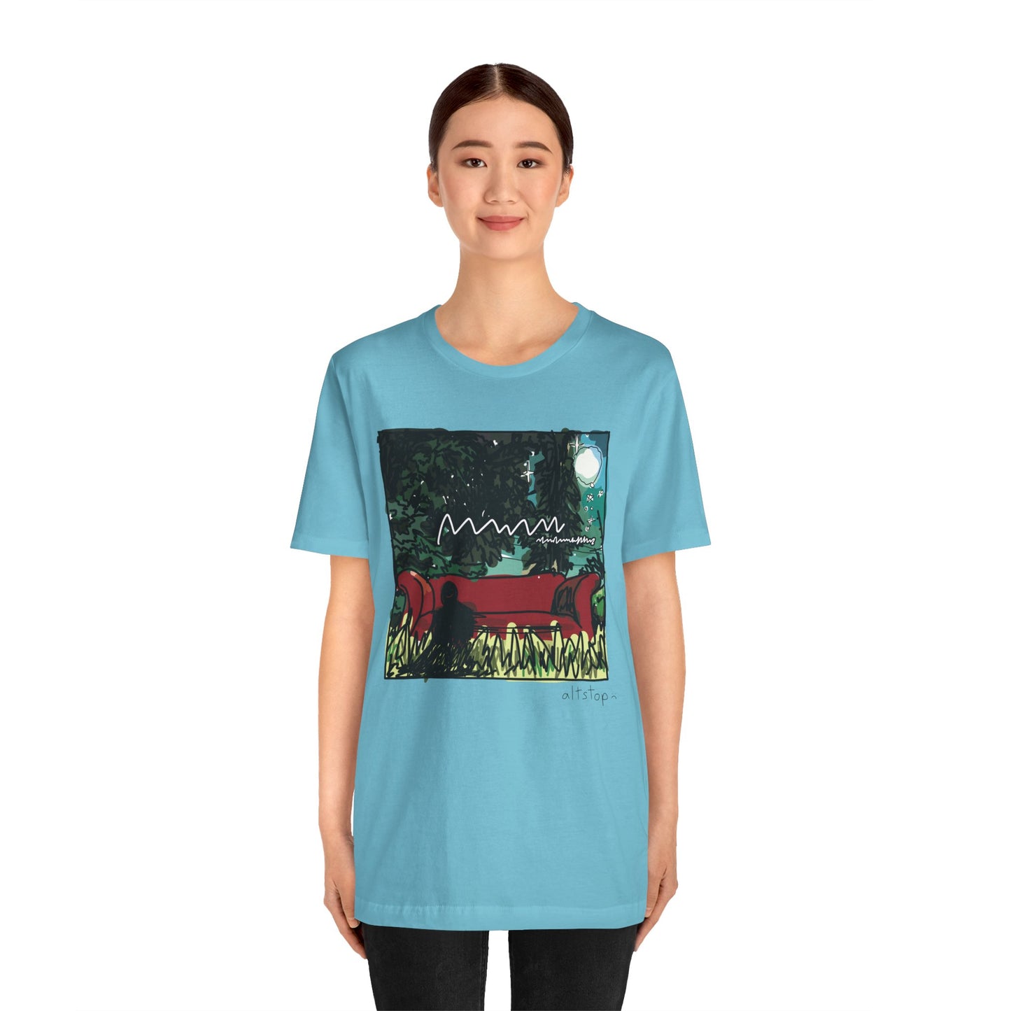 couch in the yard deluxe tee