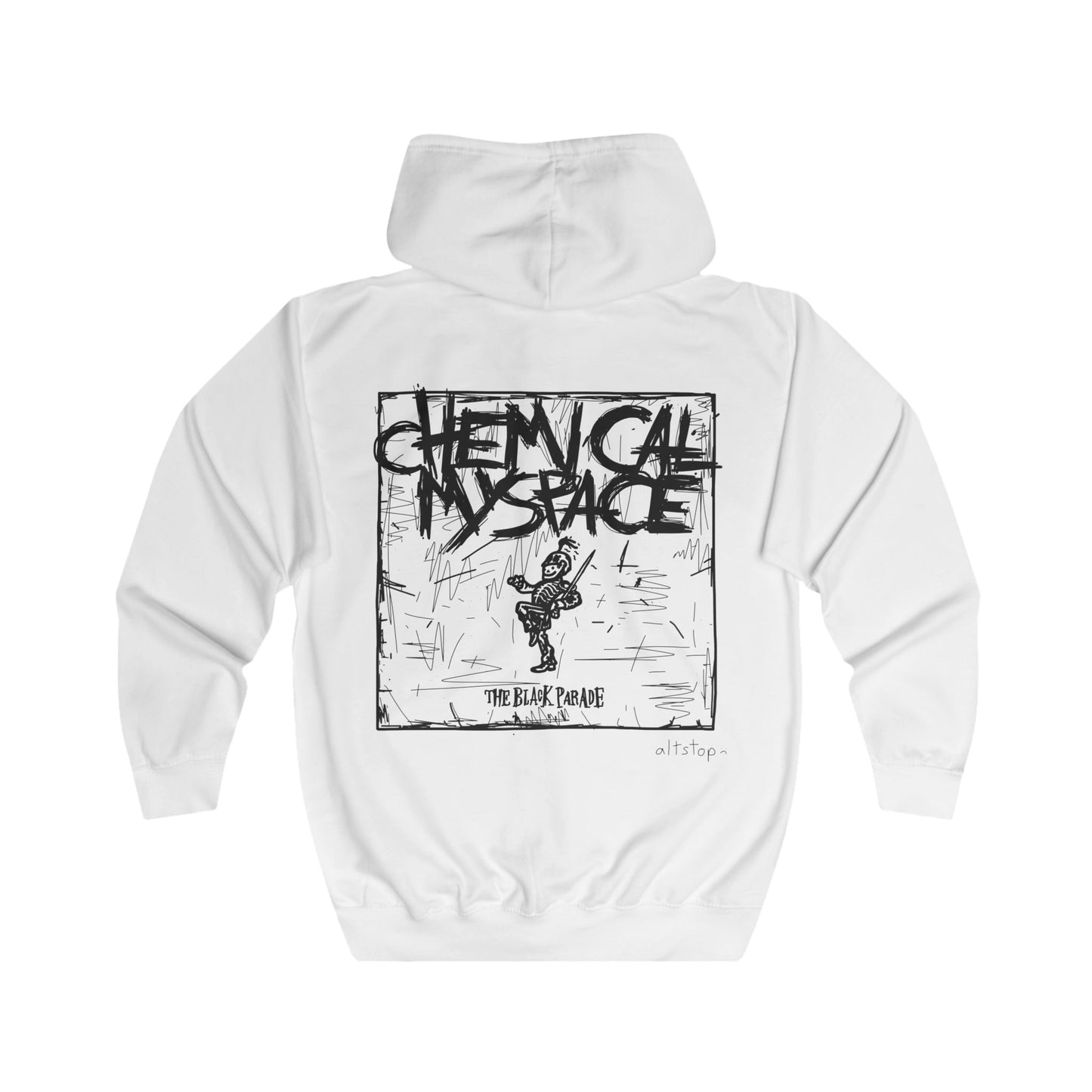 skeleton parade zip hoodie